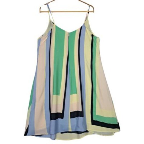 Anthropologie Maeve Abstracted Geometric Knee Length Dress - Picture 3 of 8